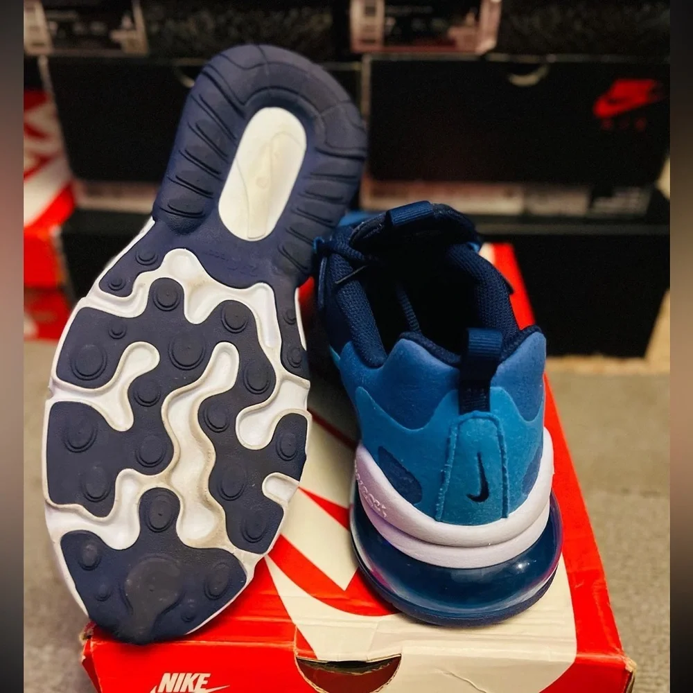 - Nike Air Max 270 React Blue Void